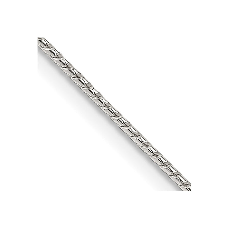 30 Inch Sterling Silver 1mm Round Franco Chain Necklace