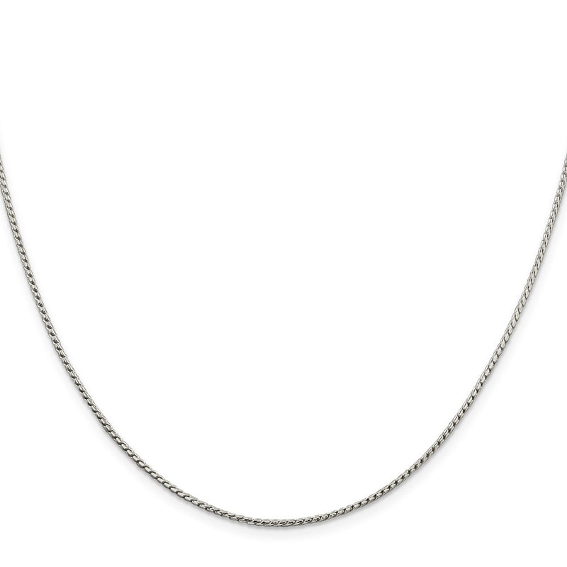 30 Inch Sterling Silver 1.25mm Round Franco Chain Necklace