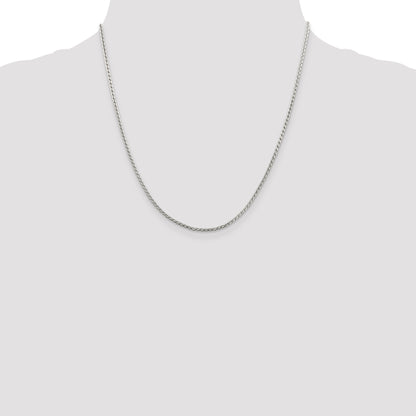 20 Inch Sterling Silver 1.75mm Round Franco Chain Necklace