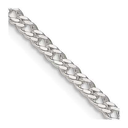 24 Inch Sterling Silver 3.3mm Rambo Chain Necklace