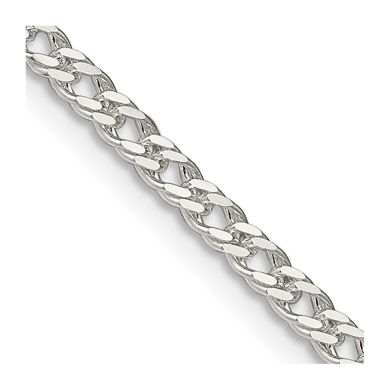 24 Inch Sterling Silver 3.3mm Rambo Chain Necklace