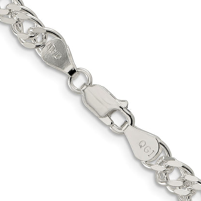 26 Inch Sterling Silver 5.5mm Rambo Chain Necklace