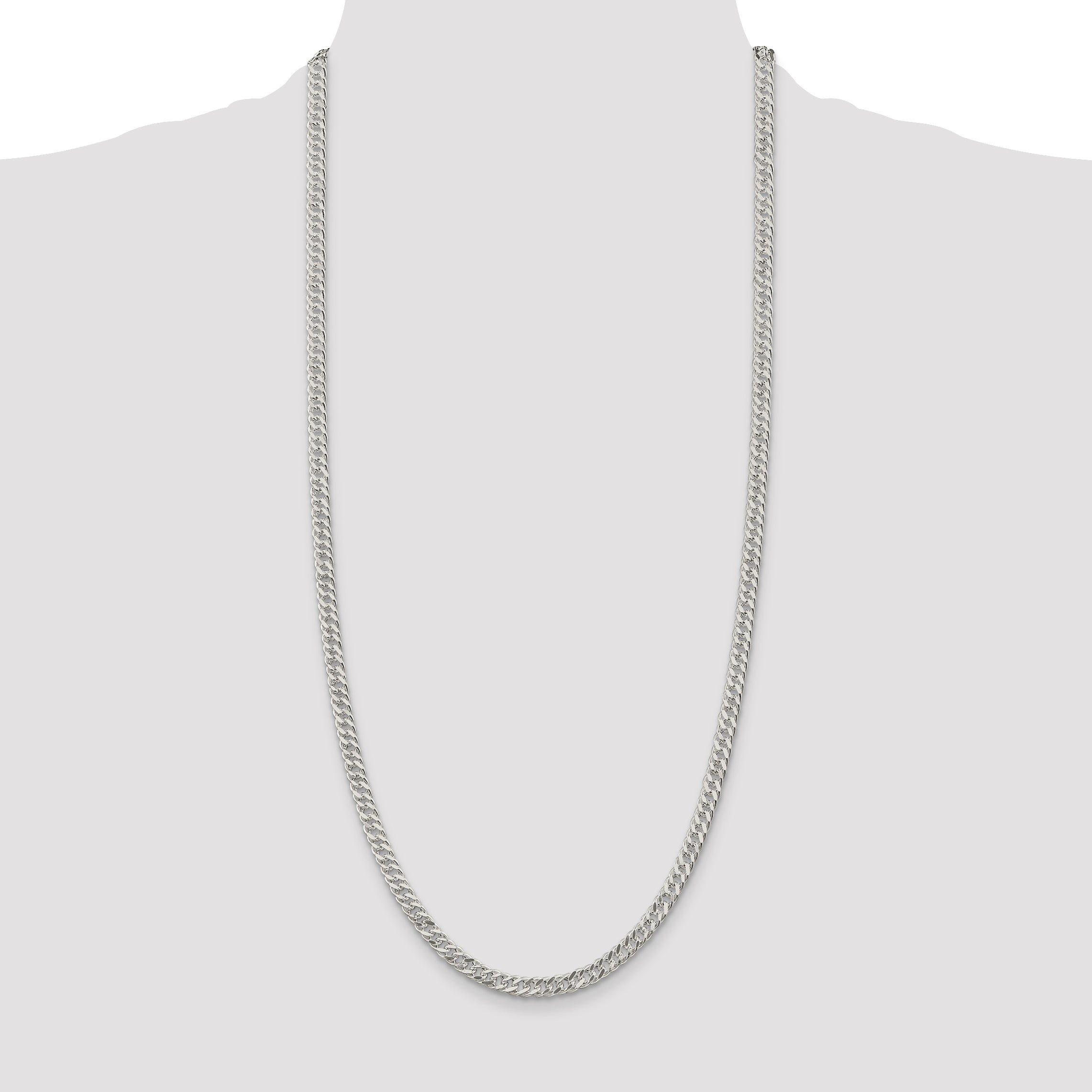 30 Inch Sterling Silver 5.5mm Rambo Chain Necklace
