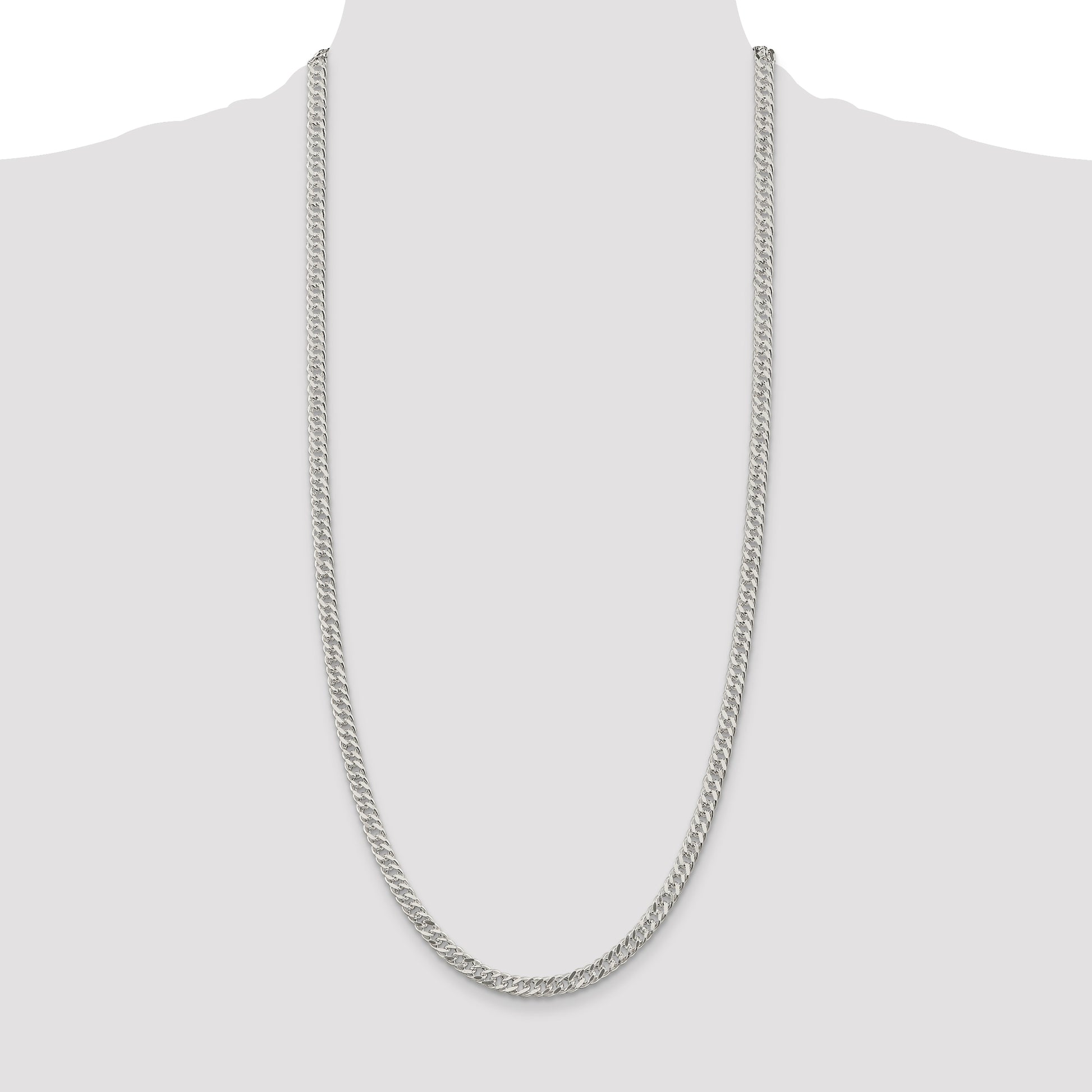 30 Inch Sterling Silver 5.5mm Rambo Chain Necklace