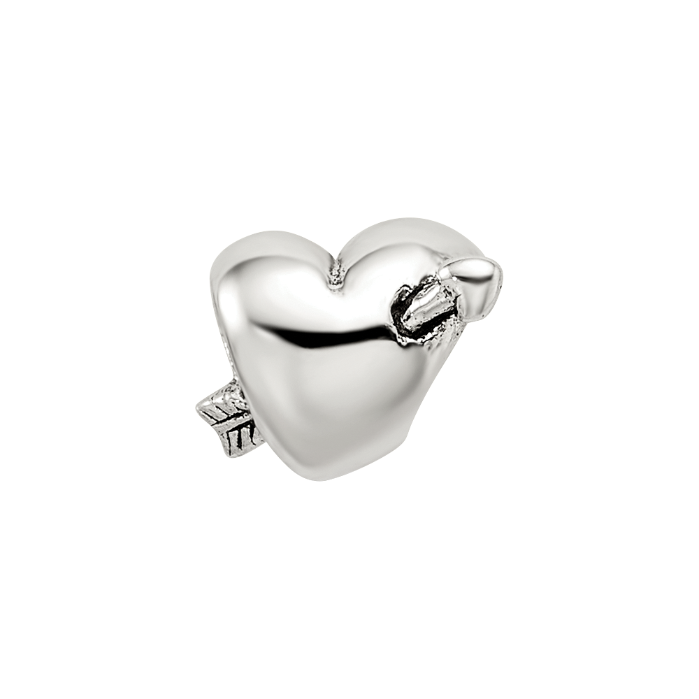 Sterling Silver Reflections Kids Heart With Arrow Bead