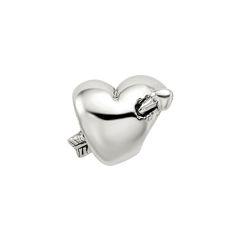 Sterling Silver Reflections Kids Heart With Arrow Bead