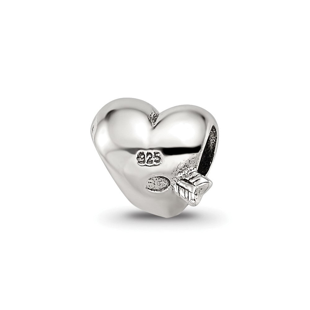 Sterling Silver Reflections Kids Heart With Arrow Bead
