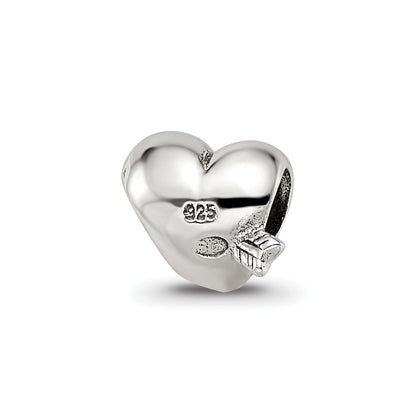 Sterling Silver Reflections Kids Heart With Arrow Bead