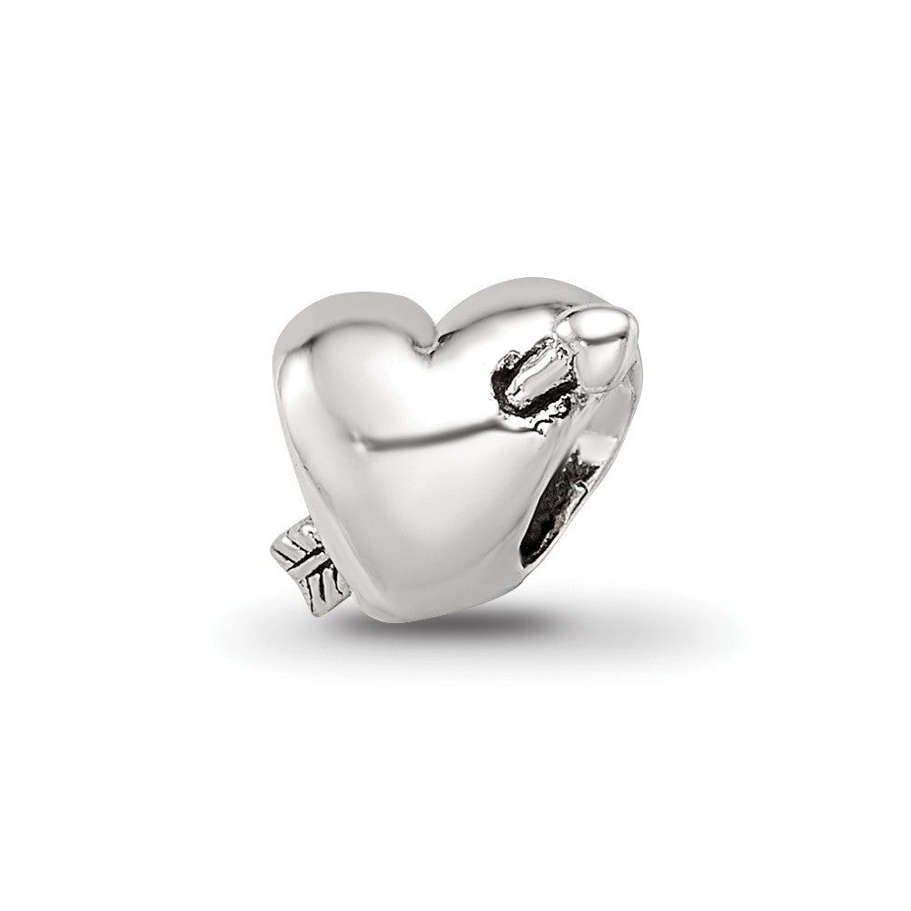 Sterling Silver Reflections Kids Heart With Arrow Bead