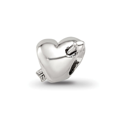 Sterling Silver Reflections Kids Heart With Arrow Bead