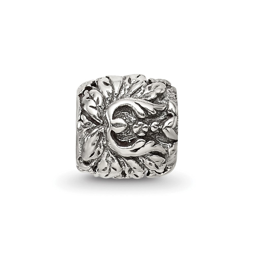 Sterling Silver Reflections Floral And Leaves Bead