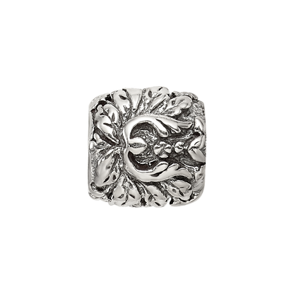 Sterling Silver Reflections Floral And Leaves Bead