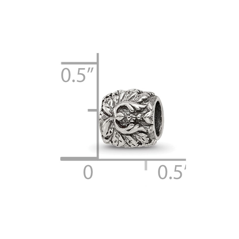 Sterling Silver Reflections Floral And Leaves Bead