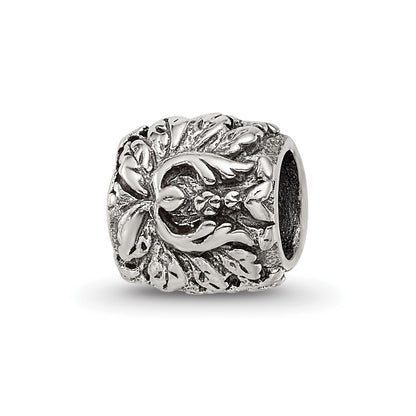 Sterling Silver Reflections Floral And Leaves Bead