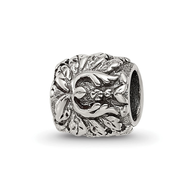 Sterling Silver Reflections Floral And Leaves Bead