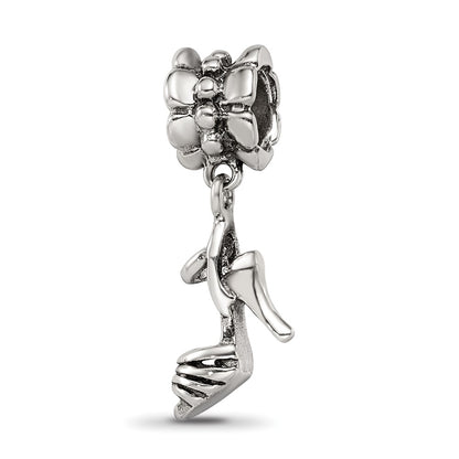 Sterling Silver Reflections High Heel Shoe Dangle Bead