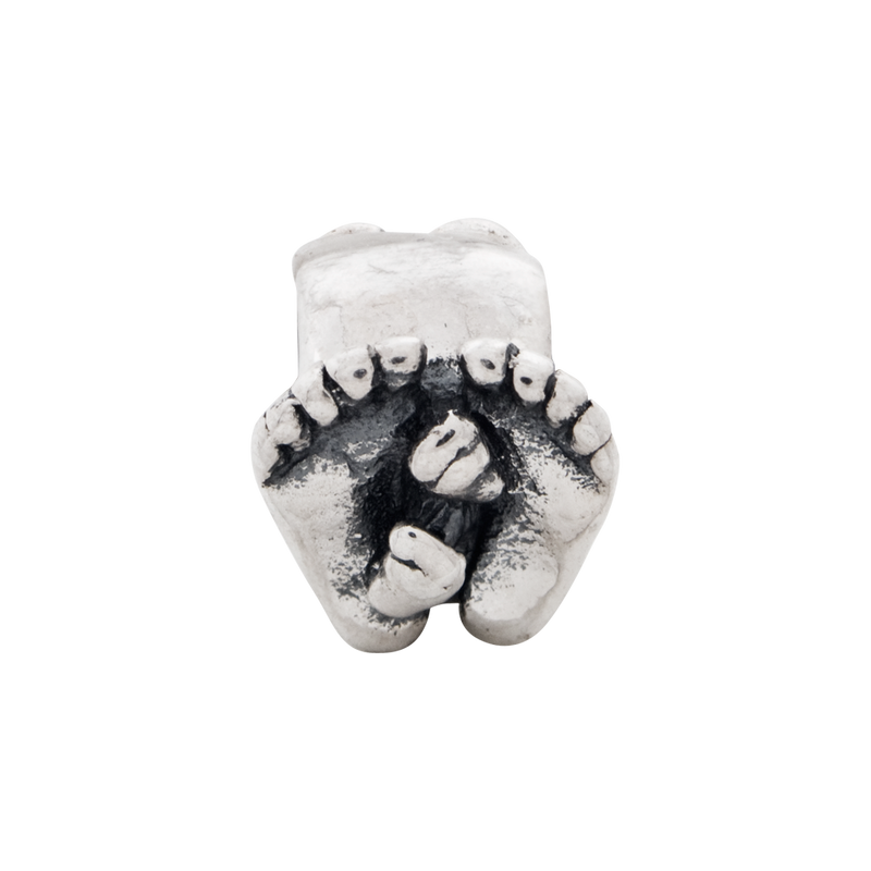 Sterling Silver Reflections Big & Little Feet Bead