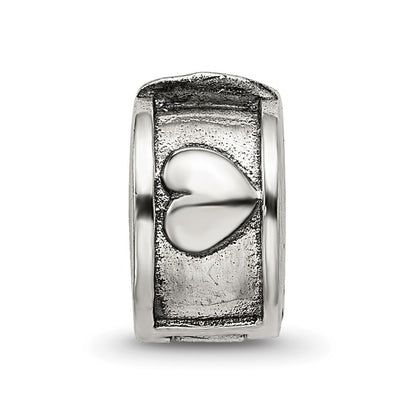 Sterling Silver Reflections Hinged Heart Clip Bead
