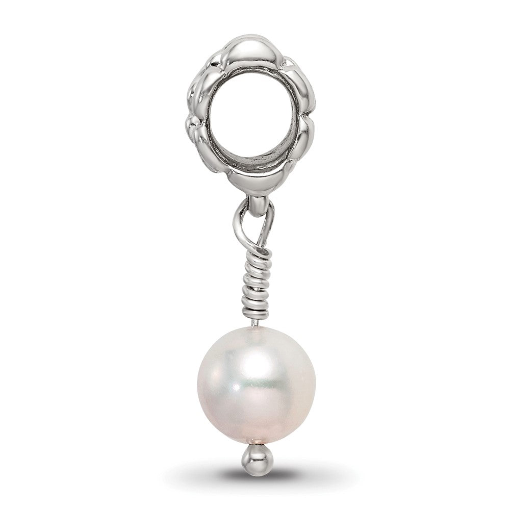 Sterling Silver Reflections Pink Fw Cultured Pearl Dangle Bead