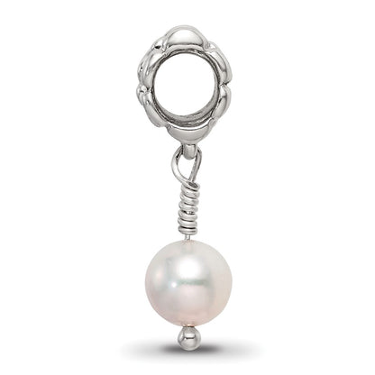 Sterling Silver Reflections Pink Fw Cultured Pearl Dangle Bead