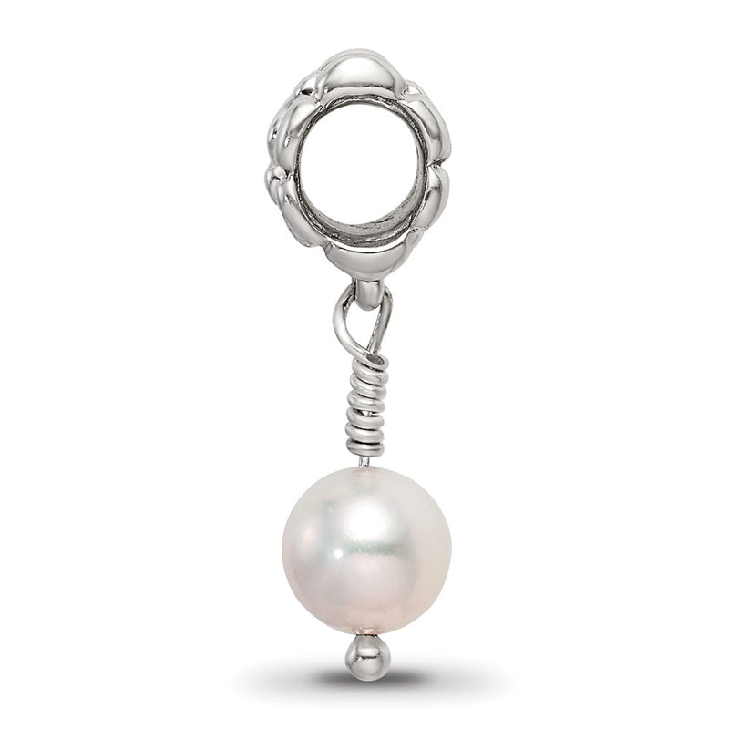 Sterling Silver Reflections Pink Fw Cultured Pearl Dangle Bead