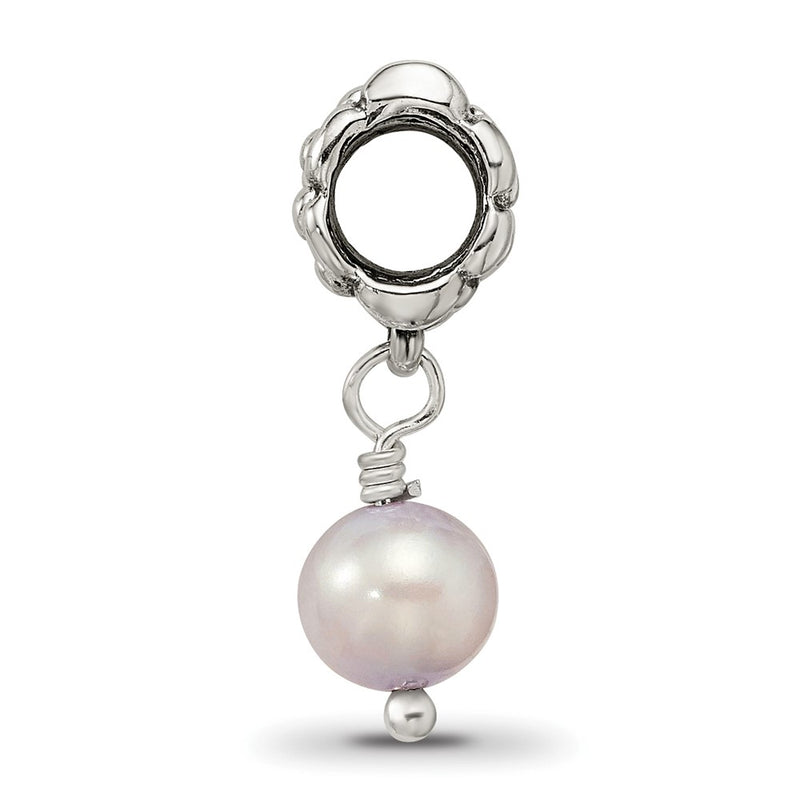 Sterling Silver Reflections Lavender Fw. Cultured Pearl Dangle Bead