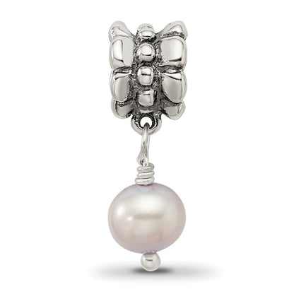 Sterling Silver Reflections Lavender Fw. Cultured Pearl Dangle Bead