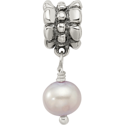 Sterling Silver Reflections Lavender Fw. Cultured Pearl Dangle Bead