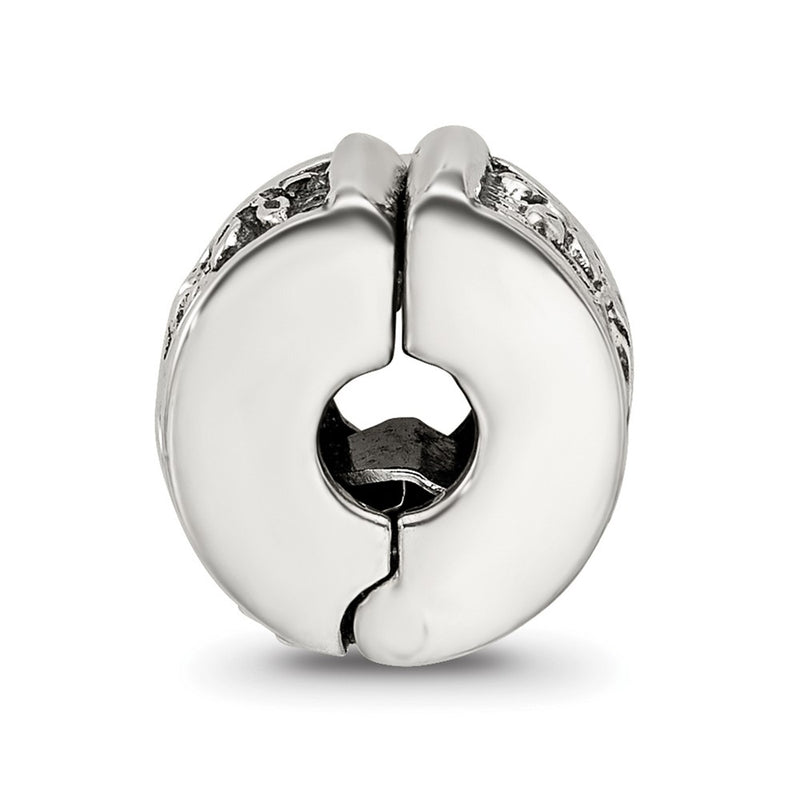 Sterling Silver Reflections Hinged Floral Clip Bead