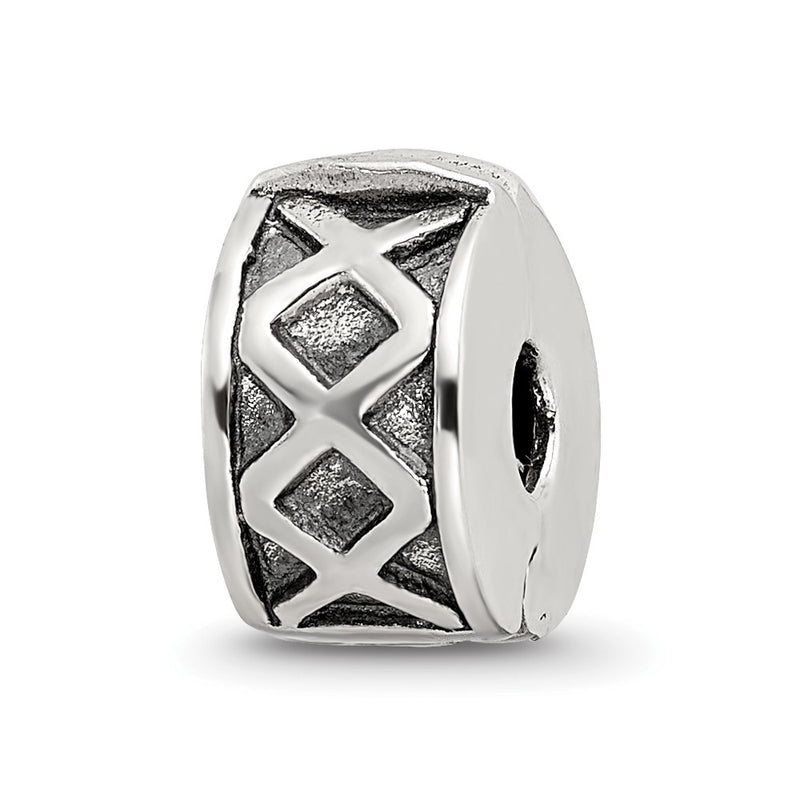 Sterling Silver Reflections Hinged X Clip Bead
