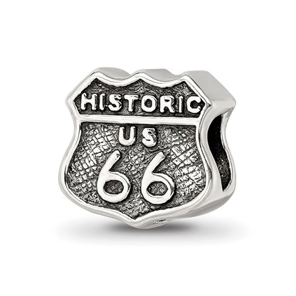 Sterling Silver Reflections Route 66 Bead