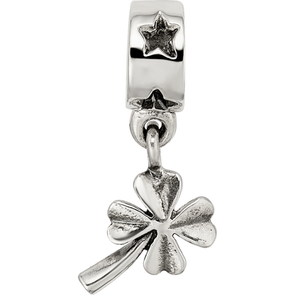 Sterling Silver Reflections 4-Leaf Clover Dangle Bead