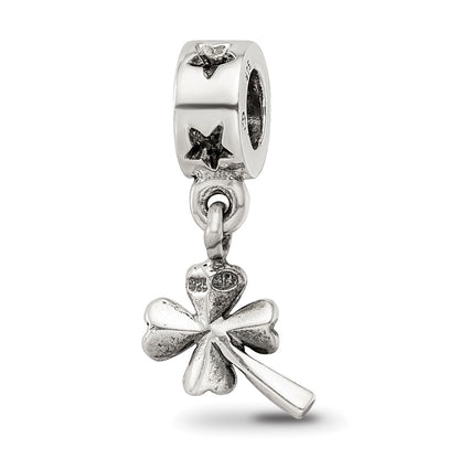 Sterling Silver Reflections 4-Leaf Clover Dangle Bead