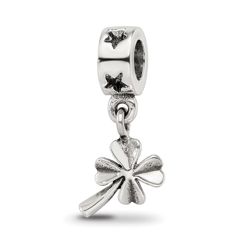 Sterling Silver Reflections 4-Leaf Clover Dangle Bead