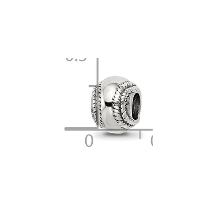 Sterling Silver Reflections Baseball Bead