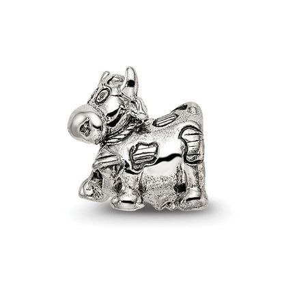 Sterling Silver Reflections Kids Cow W/ Bell Bead