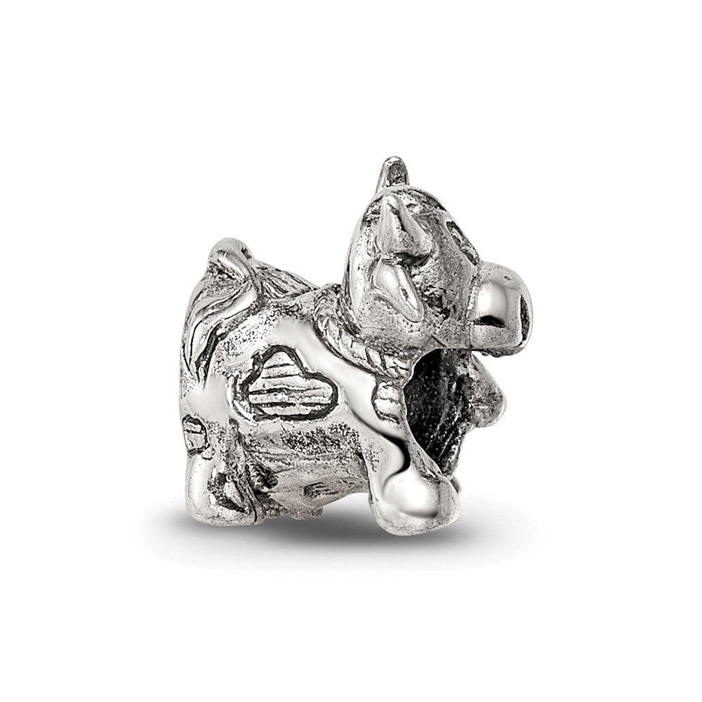 Sterling Silver Reflections Kids Cow W/ Bell Bead