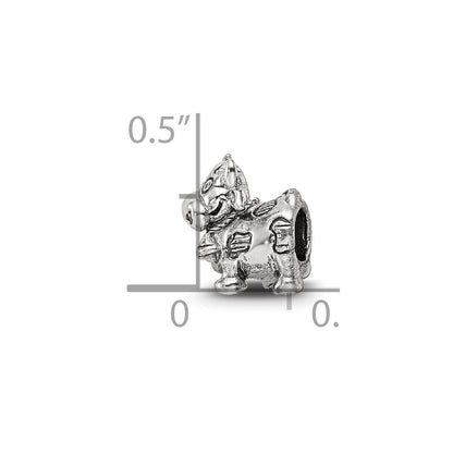 Sterling Silver Reflections Kids Cow W/ Bell Bead