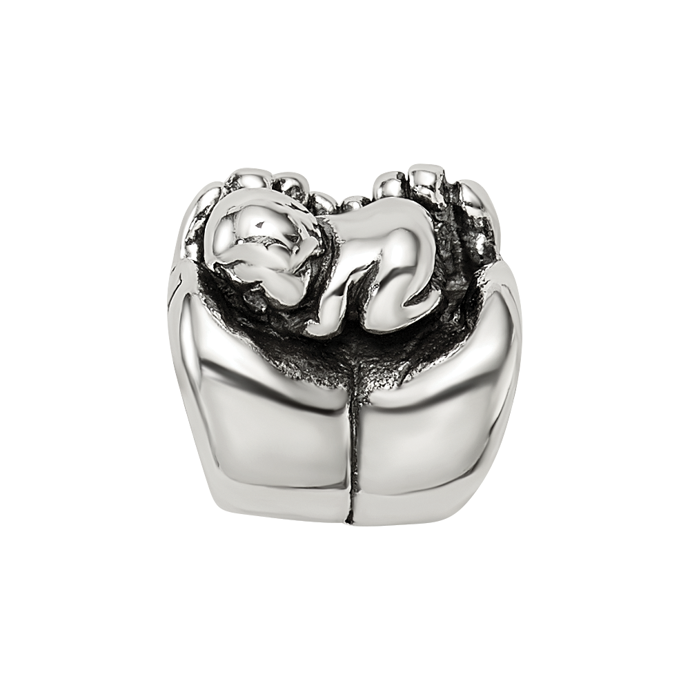 Sterling Silver Reflections Baby In Hands Bead