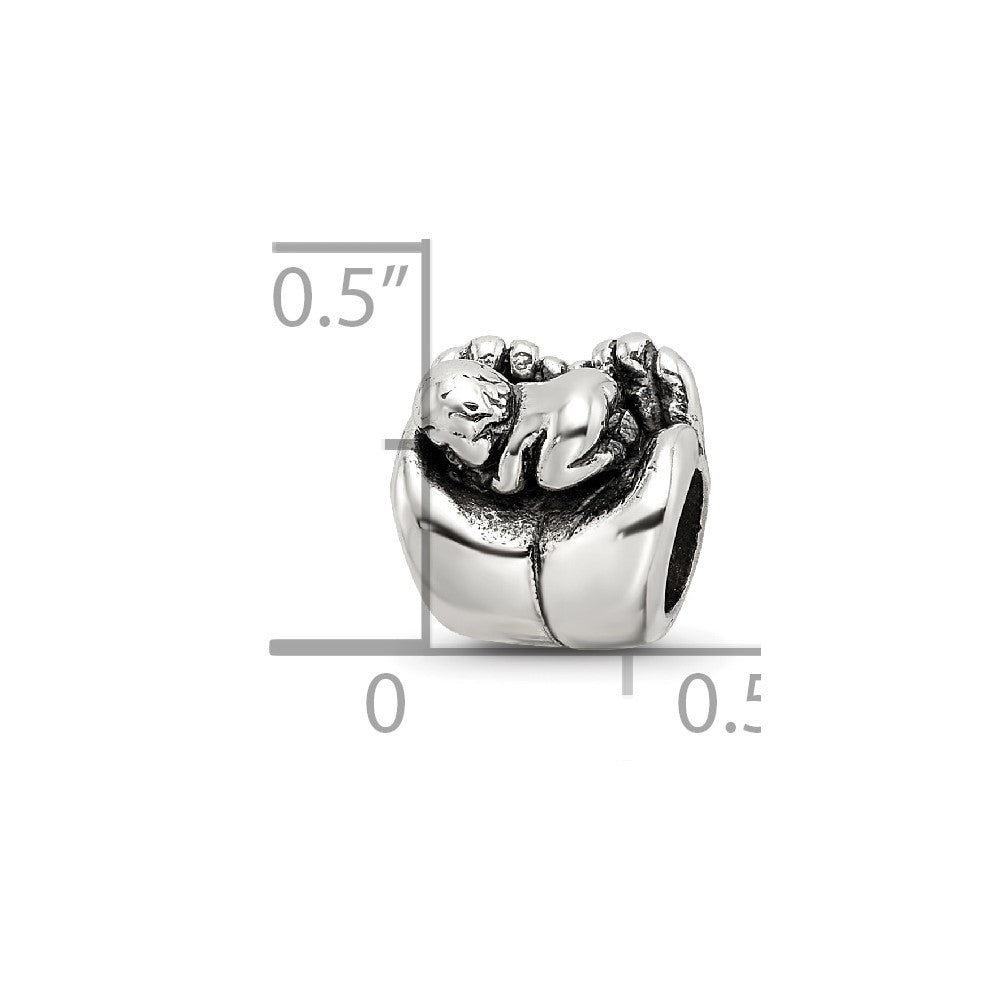 Sterling Silver Reflections Baby In Hands Bead