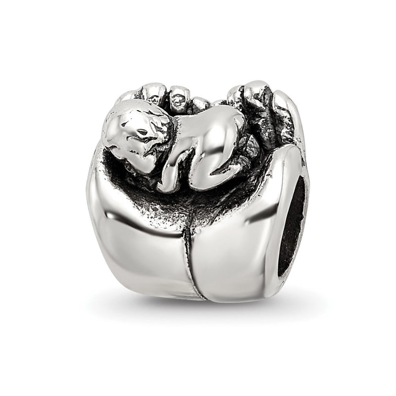 Sterling Silver Reflections Baby In Hands Bead