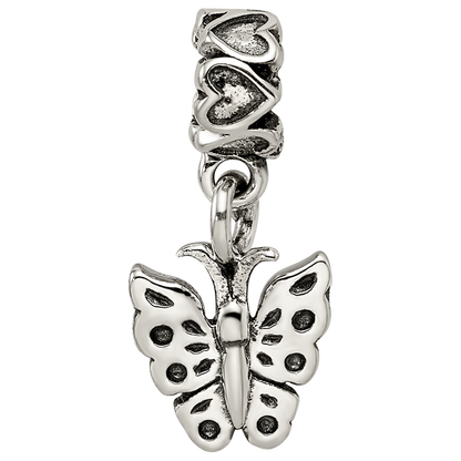 Sterling Silver Kids Collection Butterfly Dangle Reflections Bead