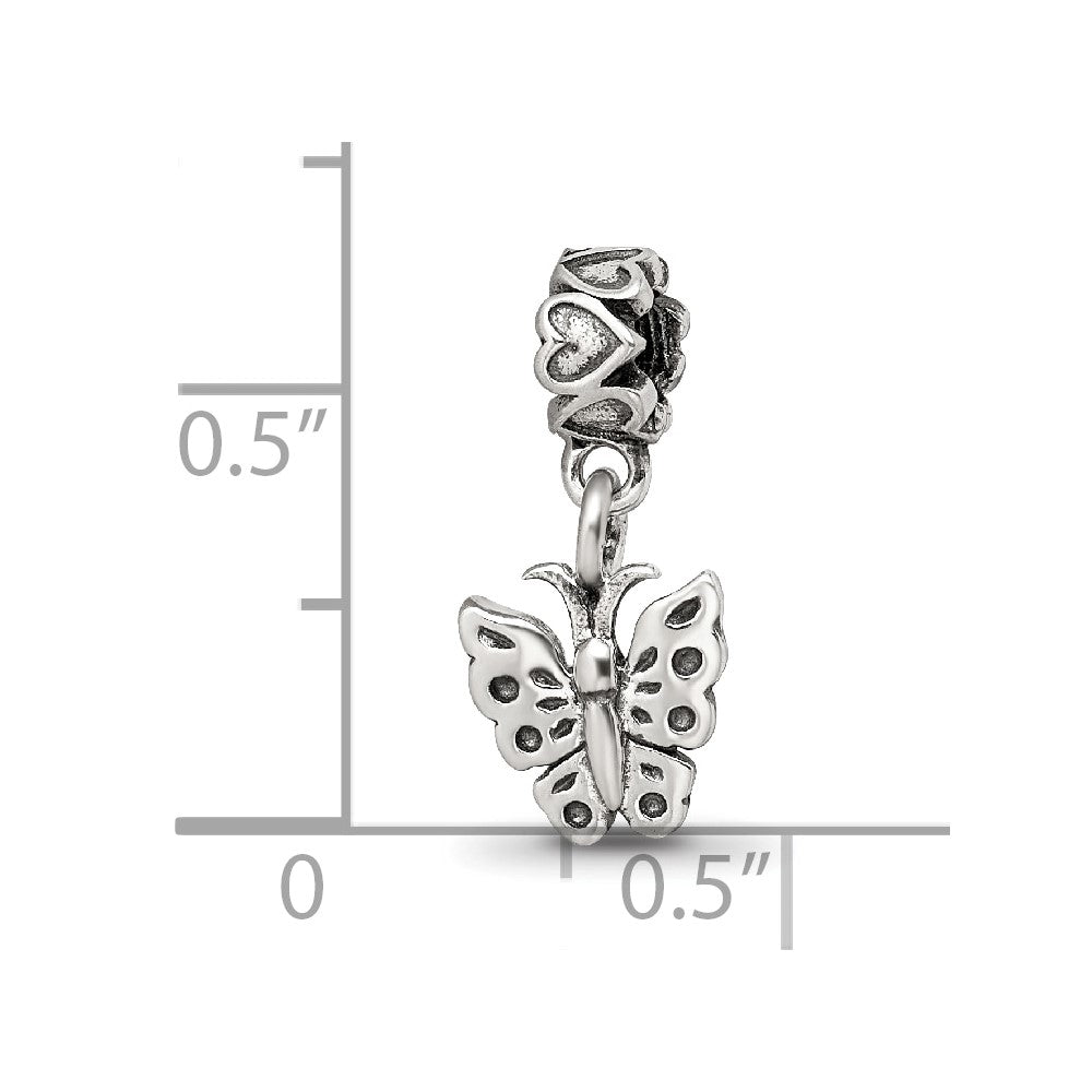 Sterling Silver Kids Collection Butterfly Dangle Reflections Bead