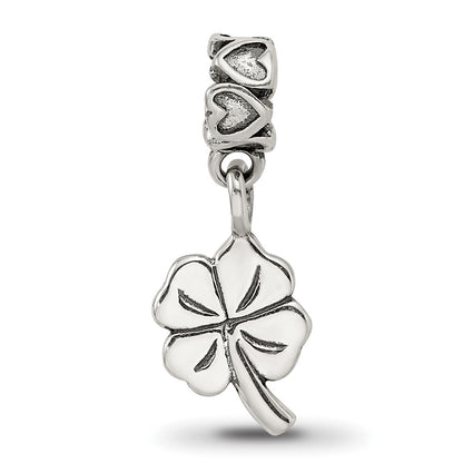 Sterling Silver Kids Collection 4-Leaf Clover Dangle Reflections Bead