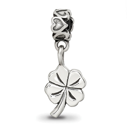 Sterling Silver Kids Collection 4-Leaf Clover Dangle Reflections Bead
