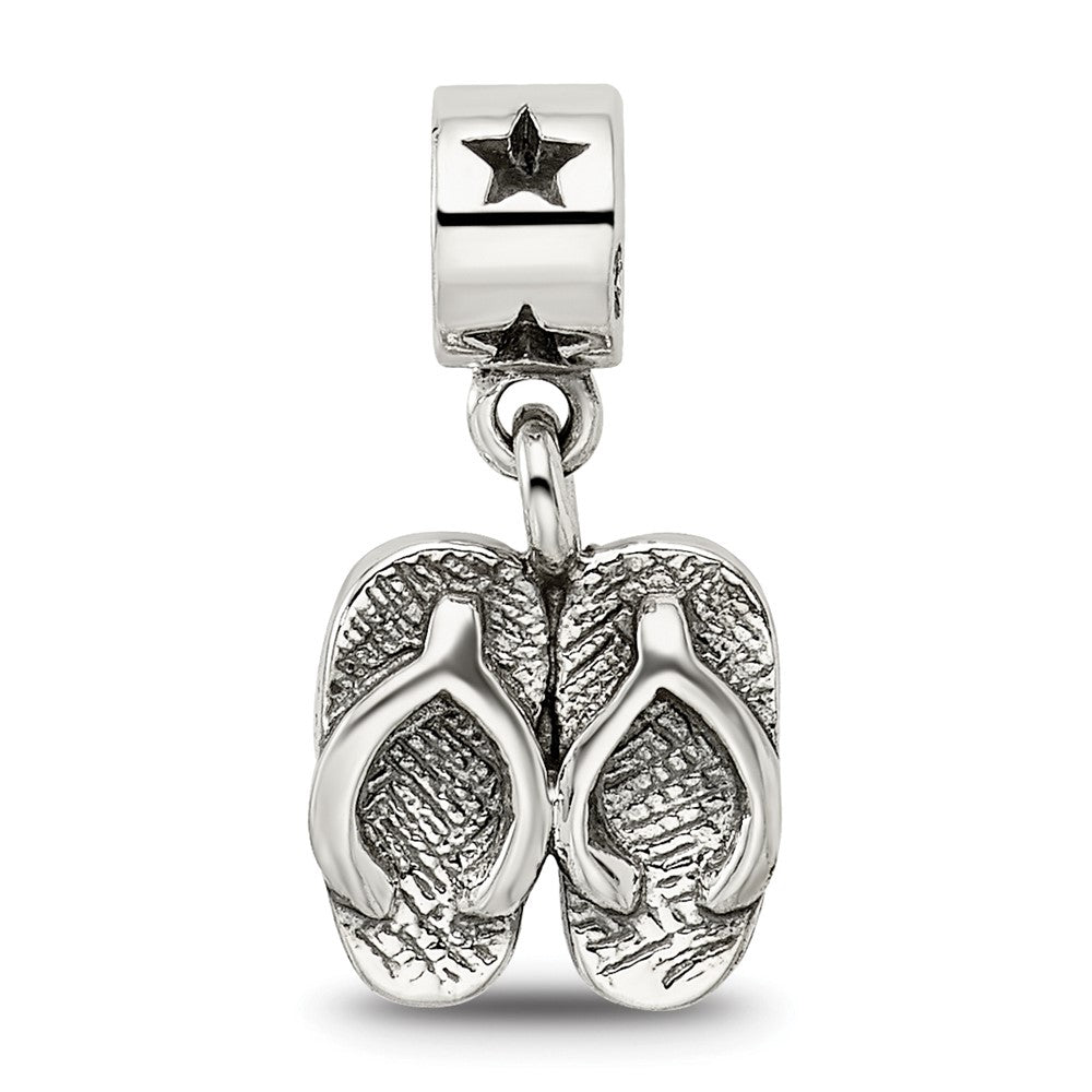 Sterling Silver Kids Collection Flip Flops Dangle Reflections Bead