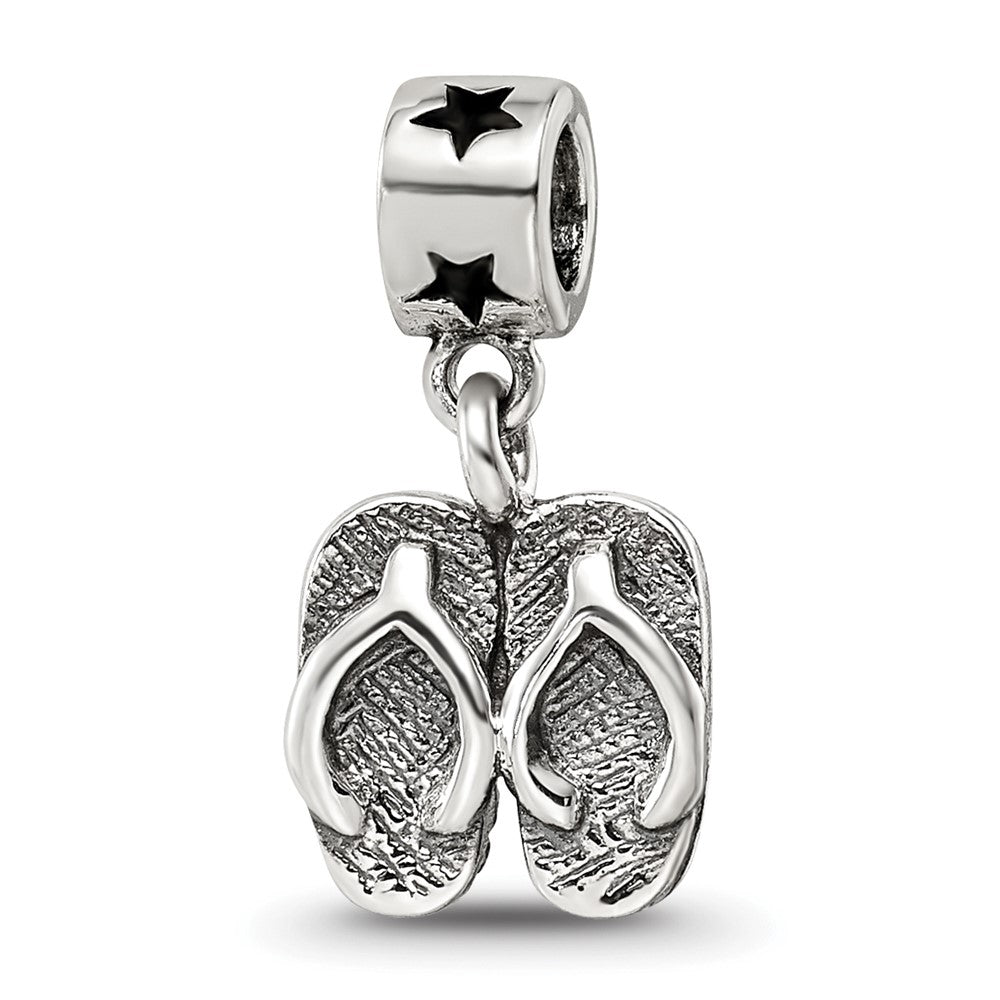 Sterling Silver Kids Collection Flip Flops Dangle Reflections Bead