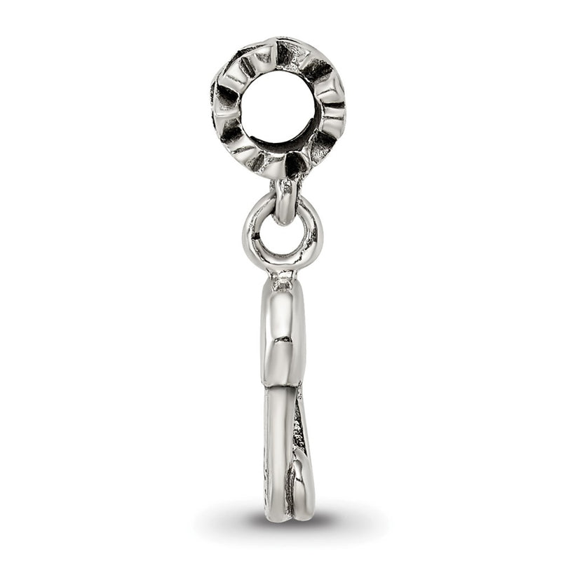 Sterling Silver Kids Collection Safety Pin Dangle Reflections Bead