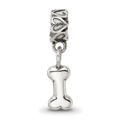 Sterling Silver Kids Collection Dog Bone Dangle Reflections Bead