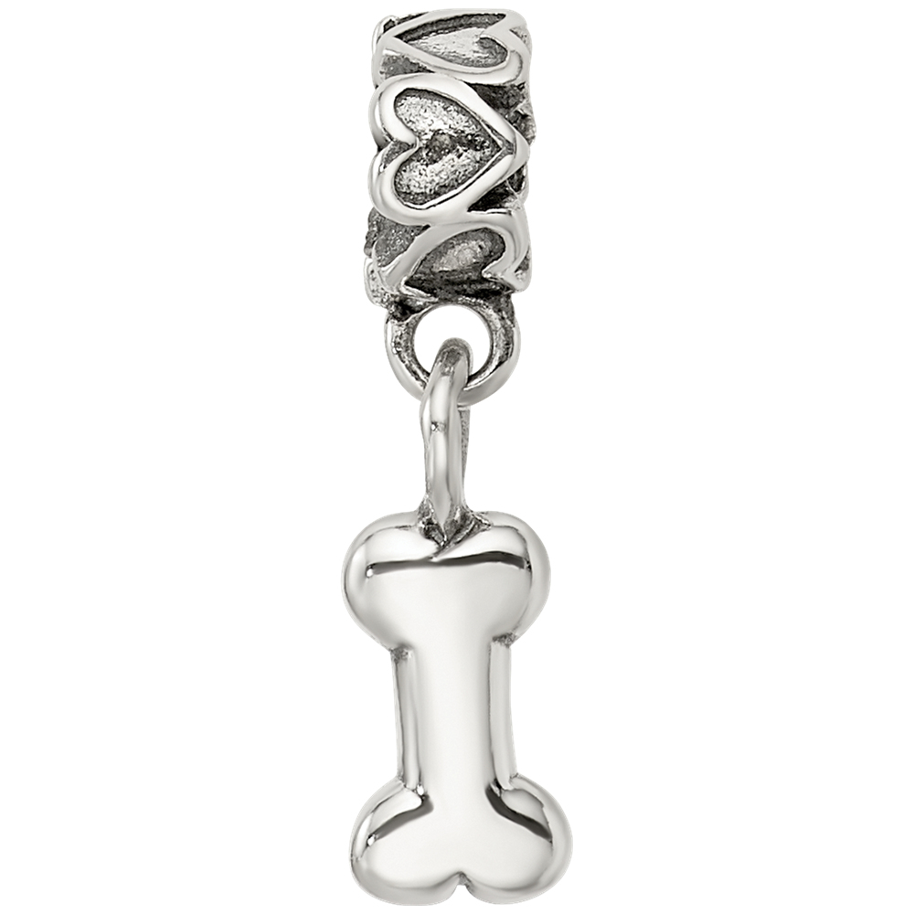 Sterling Silver Kids Collection Dog Bone Dangle Reflections Bead